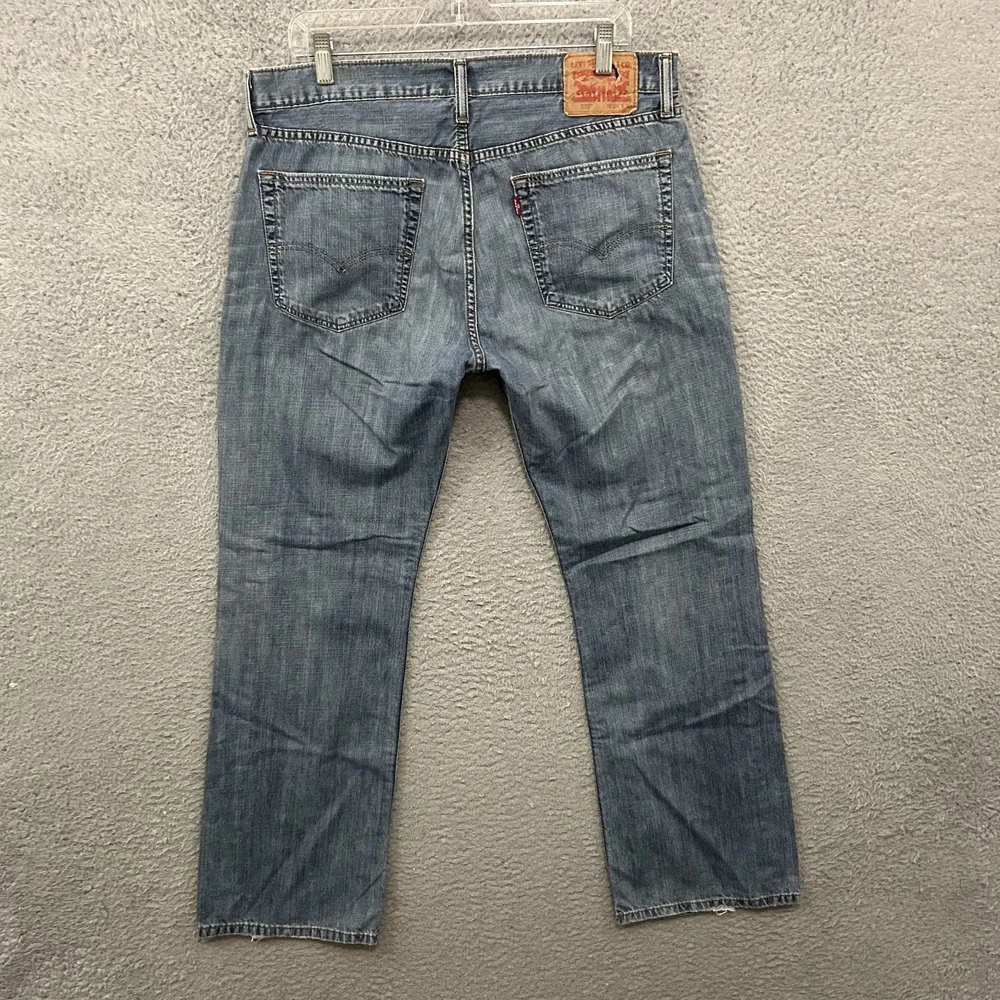 Levis Jeans Mens 36x30 Blue Denim 527 Bootcut Medium Wash Work Wear Cotton Adult